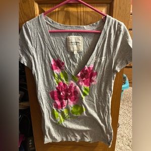 Abercrombie & Fitch t-shirt with pink flowers